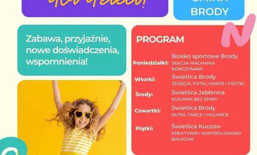 Zdjęcie do Wakacje z Centrum Kultury i Rekreacji w Brodach. Zapraszamy już od 14 lipca 