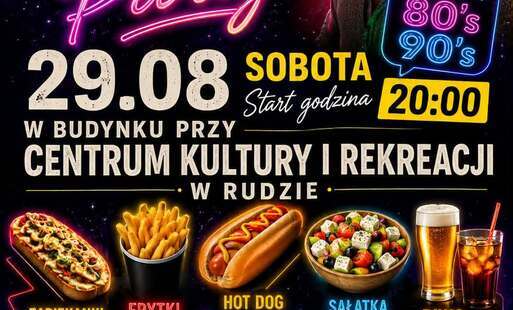 Zdjęcie do Retro Party w budynku administracyjnym Centrum Turystycznego nad Zalewem Brodzkim