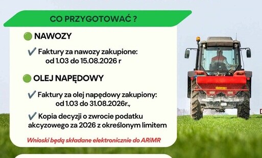 Zdjęcie do Rusza nowy nab&oacute;r wniosk&oacute;w. Dopłaty do nawoz&oacute;w i oleju napędowego