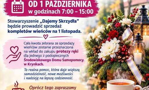 Zdjęcie do Stowarzyszenie &bdquo;Dajemy Skrzydła&rdquo; zaprasza do udziału w szczytnej inicjatywie. Pom&oacute;żmy podopiecznemu ŚDS w Krynkach