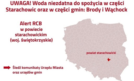Brak przydatności wody do spożycia w miejscowościach: Dziurów, Adamów i Ruda – aktualna sytuacja