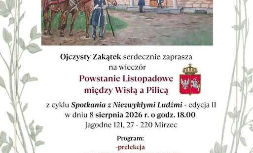 Zdjęcie do Historyczny wiecz&oacute;r z Kustoszem Izby Tradycji i Dziedzictwa Kulturowego oraz dr Krzysztofem Gęburą